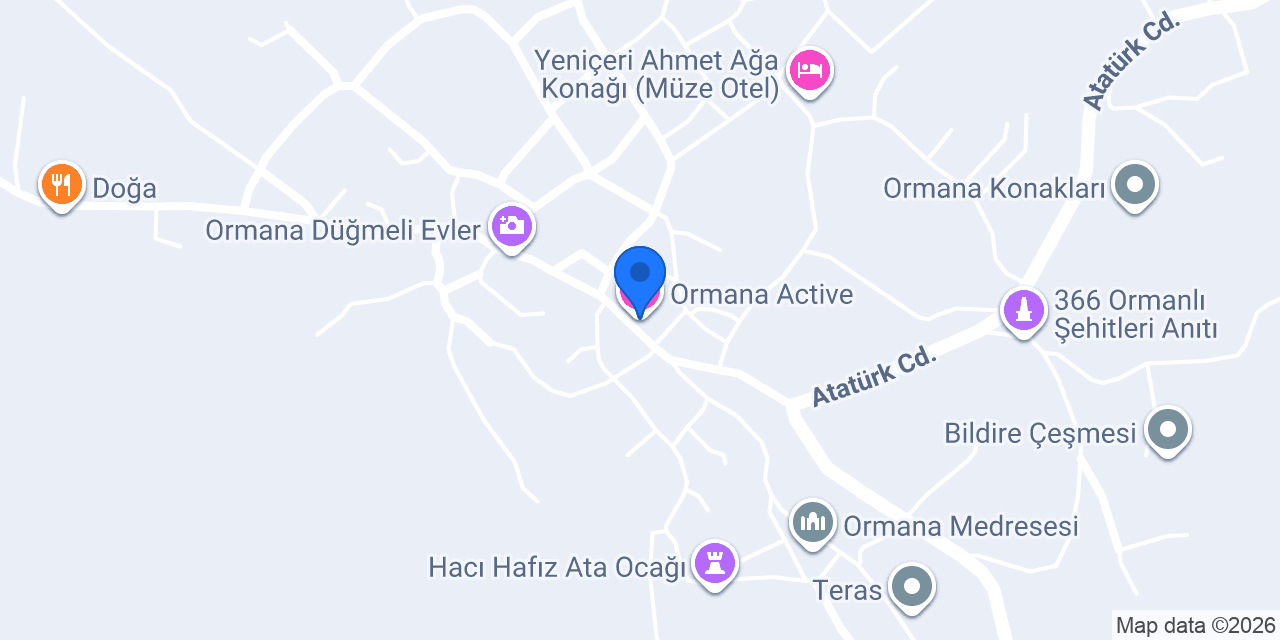 Ormana Active konumu