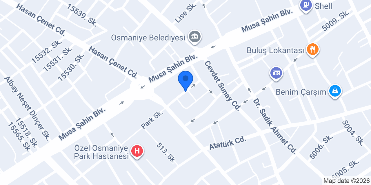 Osmaniye 1. Noter konumu