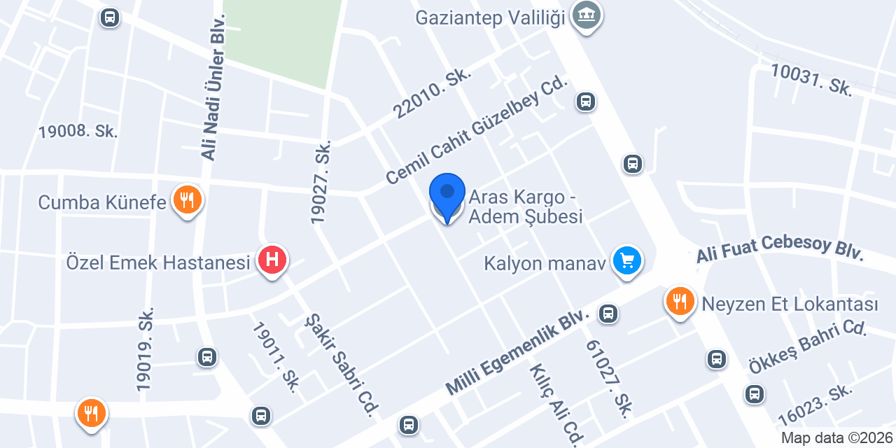 Aras Kargo - Adem Şubesi konumu