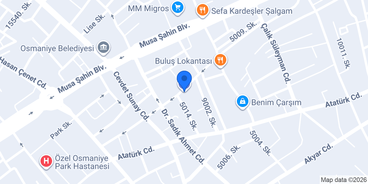 Yapı Kredi - Osmaniye Şubesi konumu