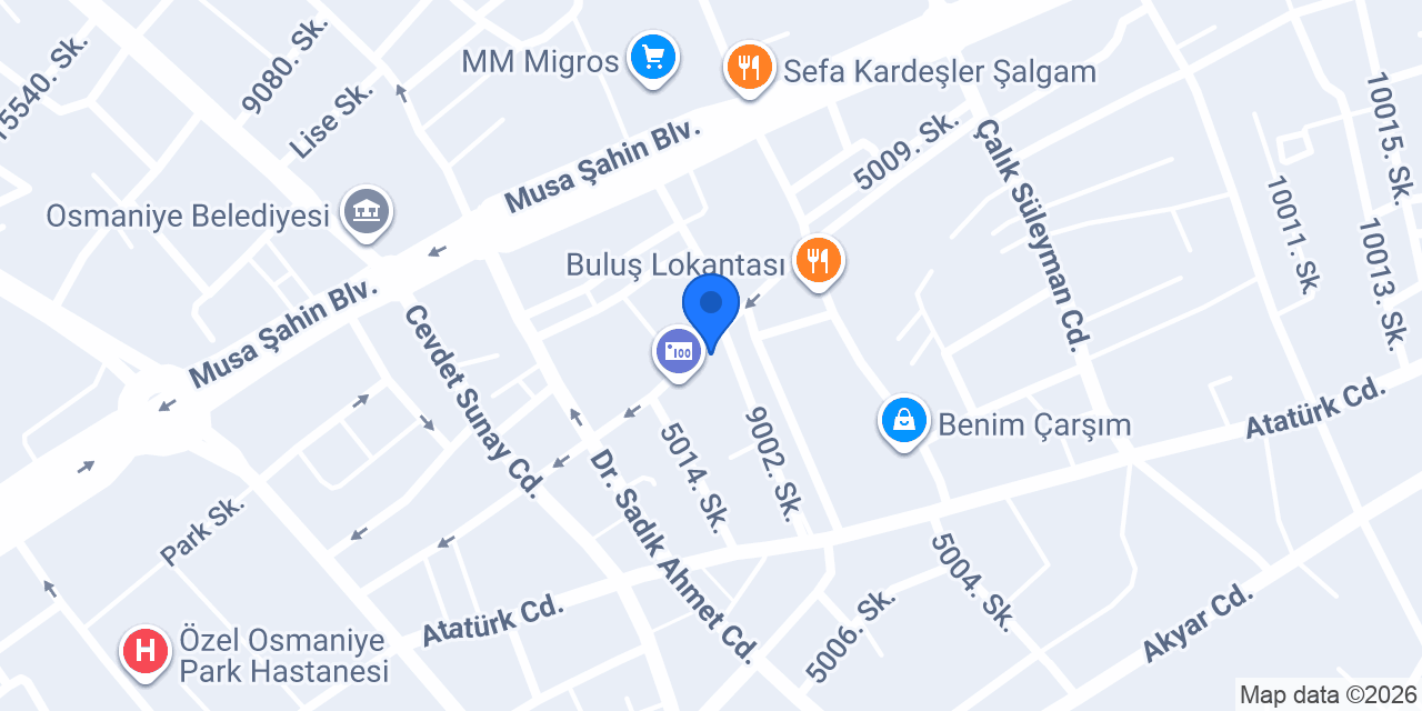 ÖZEL LEVENT SÜRÜCÜ KURSU konumu