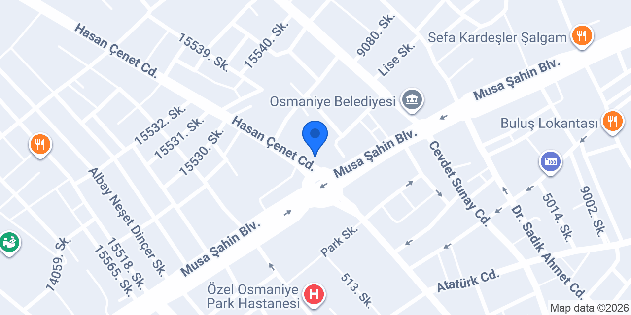 Ptt-osmaniye Şubesi konumu