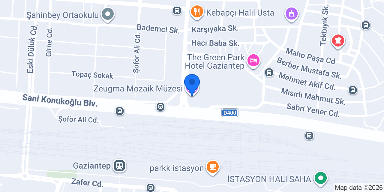 Zeugma Mozaik Müzesi konumu