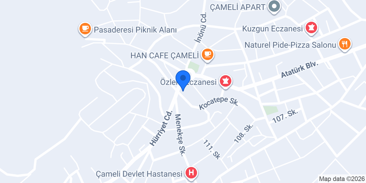 Yeni Özdemir eczanesi konumu