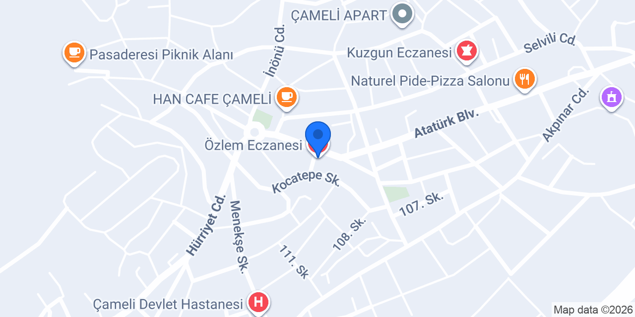 Özlem Eczanesi konumu