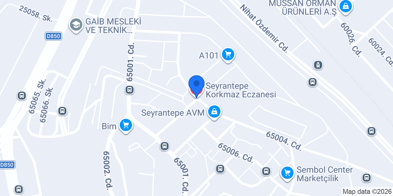 Seyrantepe Korkmaz Eczanesi konumu