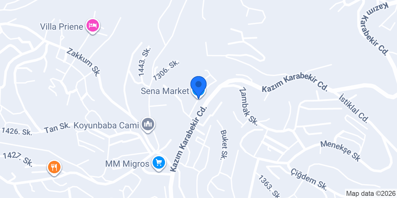 Sena Market konumu