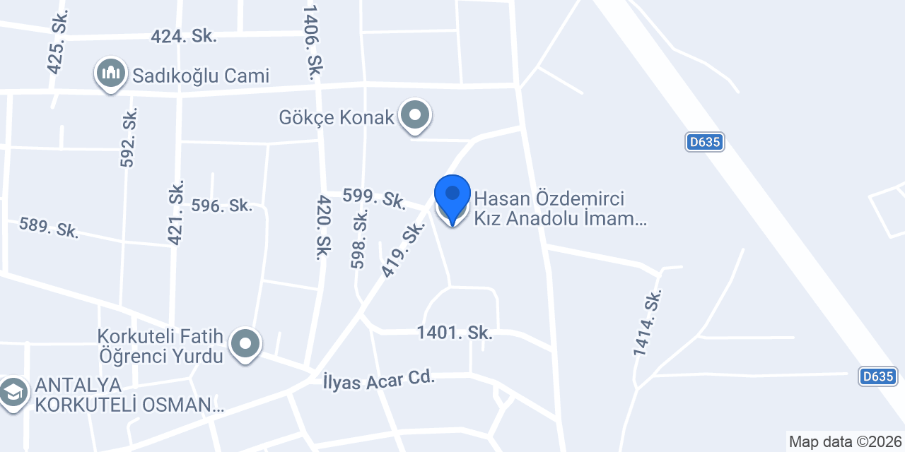 Hasan Özdemirci Kız Anadolu İmam Hatip Lisesi konumu
