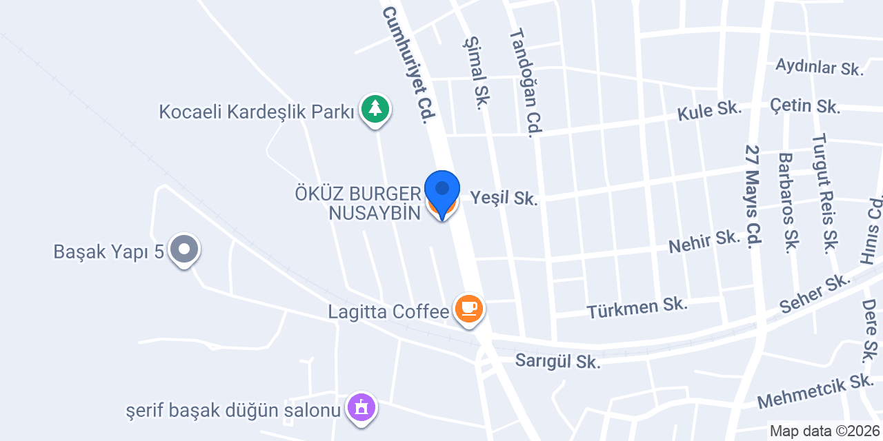 ÖKÜZ BURGER NUSAYBİN konumu
