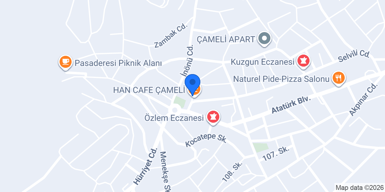 Ziraat Bankası Çameli Şubesi konumu