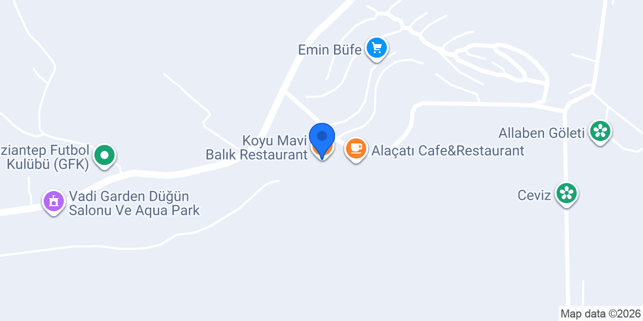 Koyu Mavi Balık Restaurant konumu