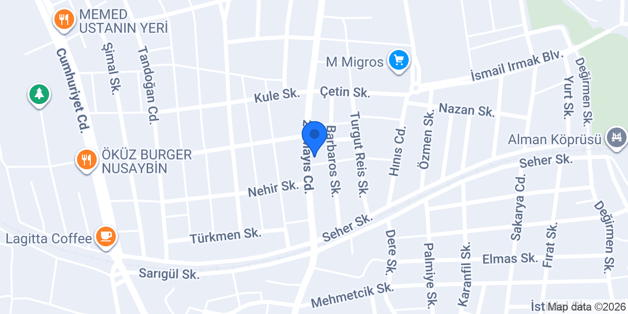 Baran Ticaret Nusaybin ( Bebek Bezi ) konumu