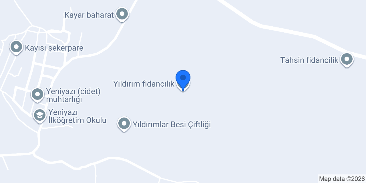 Yıldırım fidancılık konumu