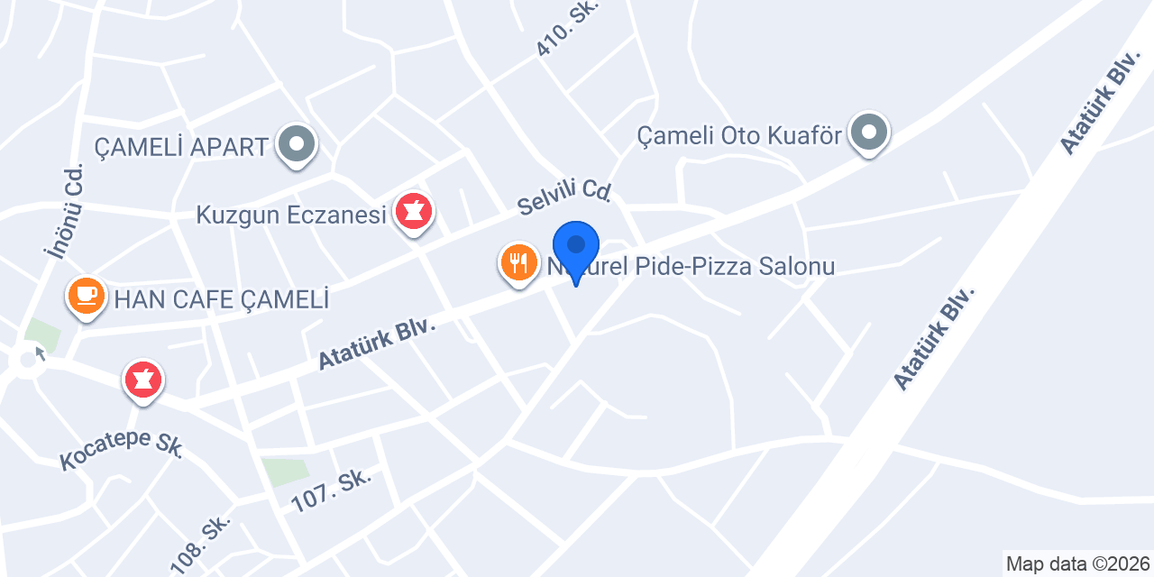 Çameli İlçe Emniyet Amirliği konumu