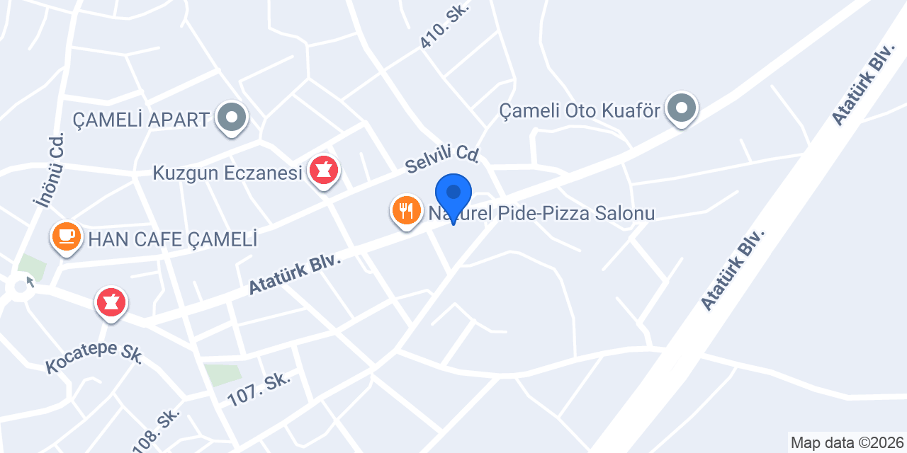 Çameli İlçe Milli Eğitim Müdürlüğü konumu