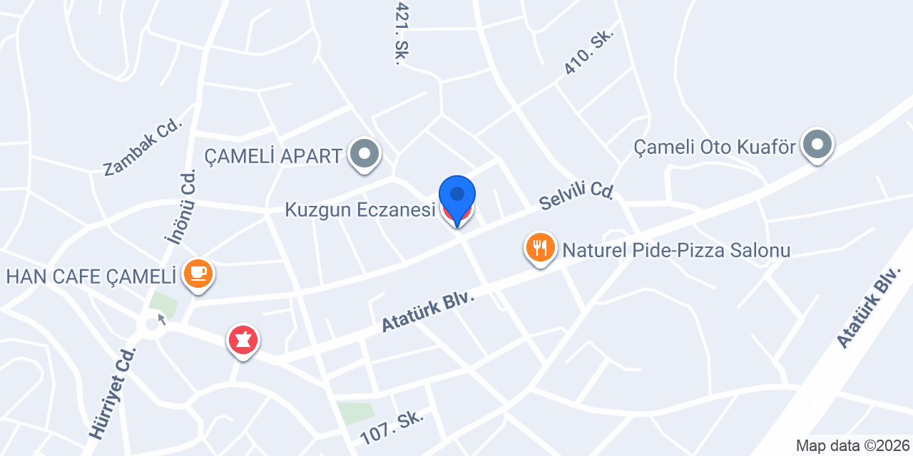 Kuzgun Eczanesi konumu