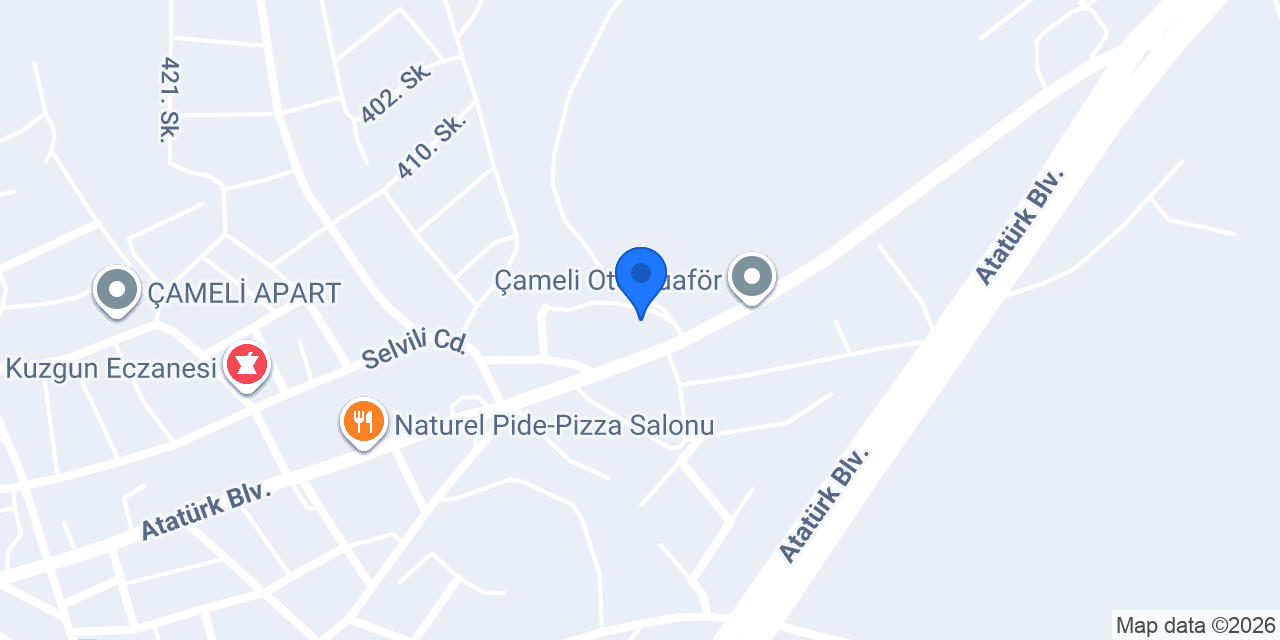 Çameli Tarım İlçe Müdürlüğü konumu