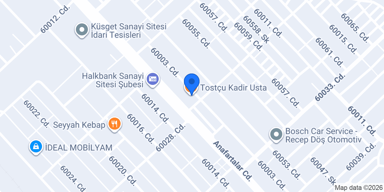 Tostçu Kadir Usta konumu