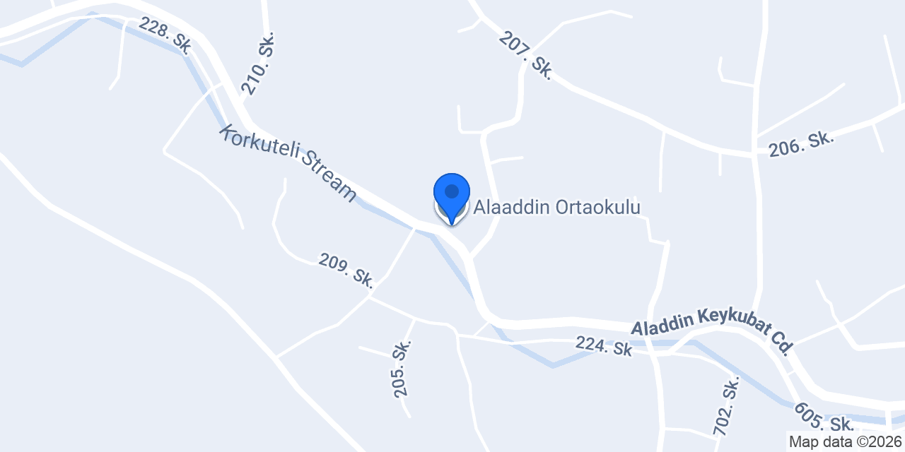 Alaaddin Ortaokulu konumu