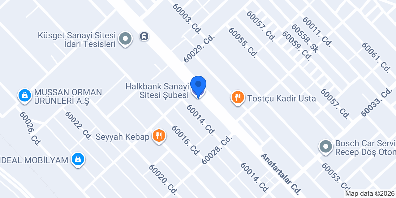 Halkbank Sanayi Sitesi Şubesi konumu