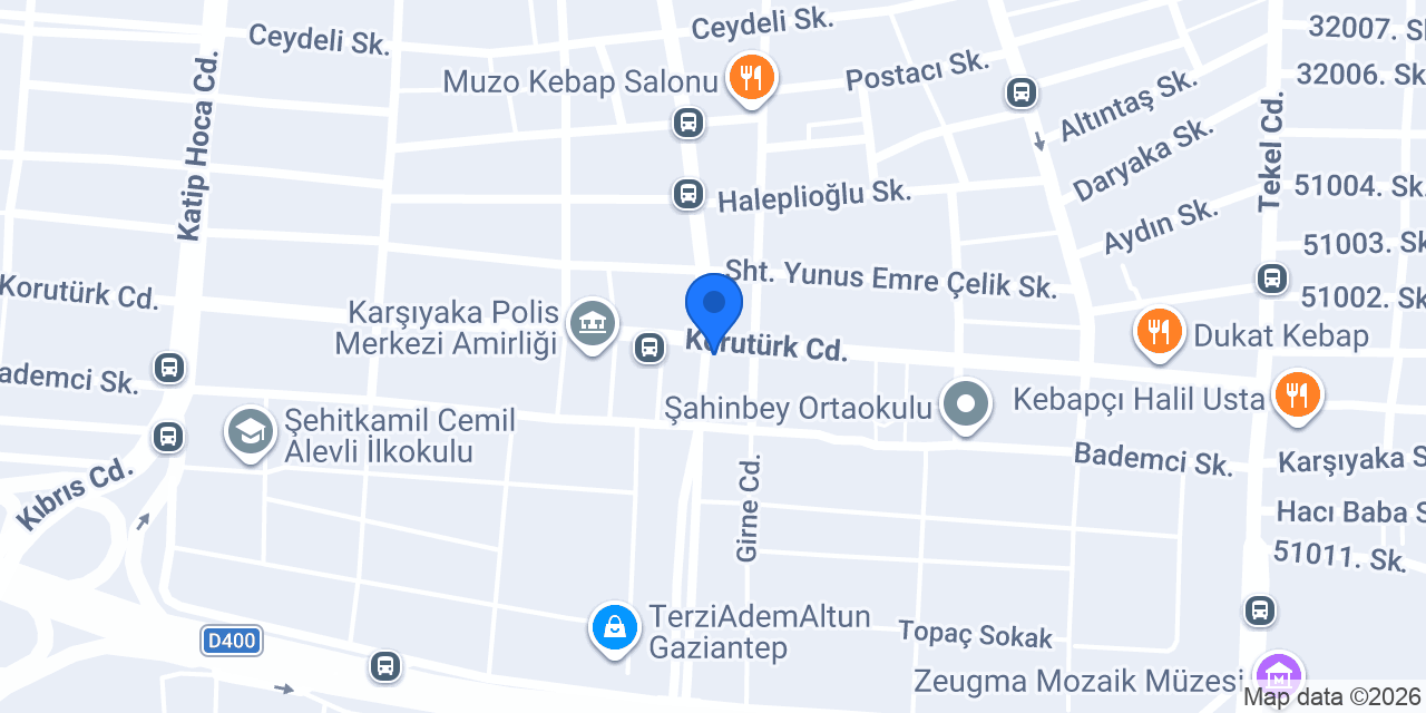 Şehitkamil Semt Polikliniği konumu
