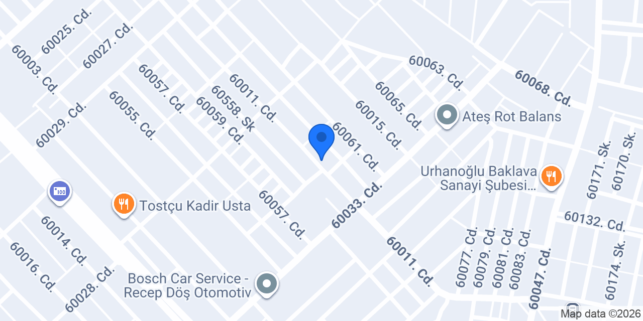 Yaşar Oto Test konumu