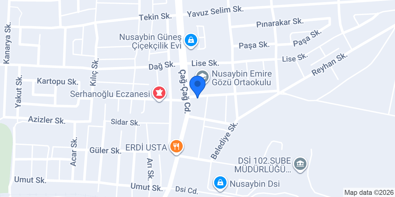 NUSAYBİN OCAK BAŞI konumu
