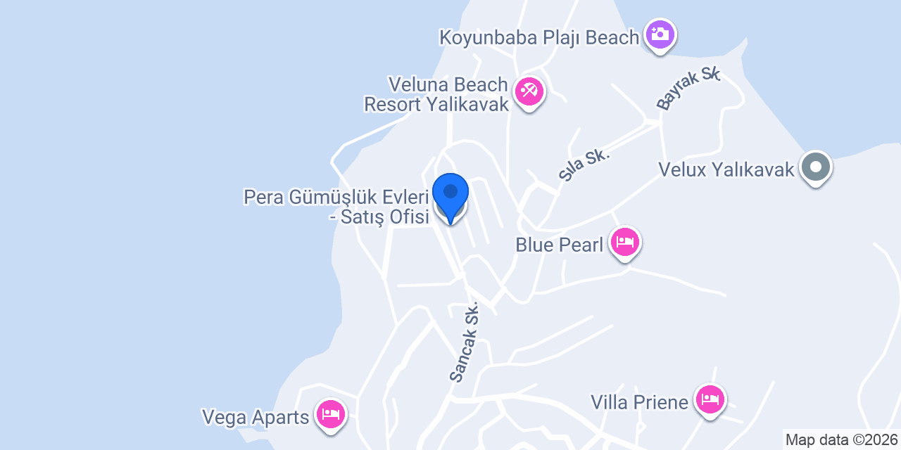 Pera Gümüşlük Evleri - Satış Ofisi konumu