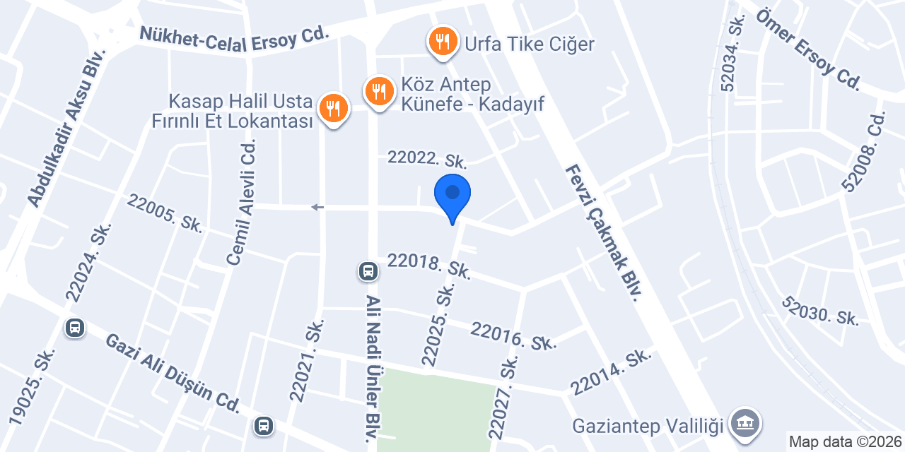 Gaziantep Final Okulları konumu