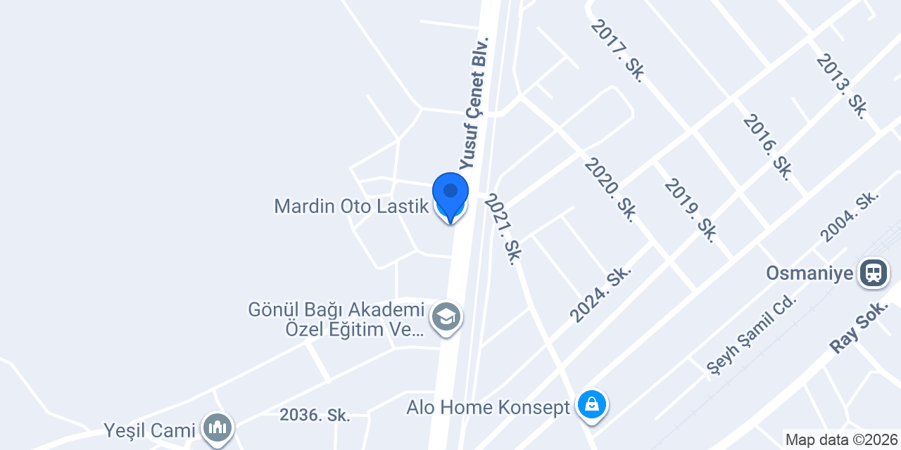 Mardin Oto Lastik konumu
