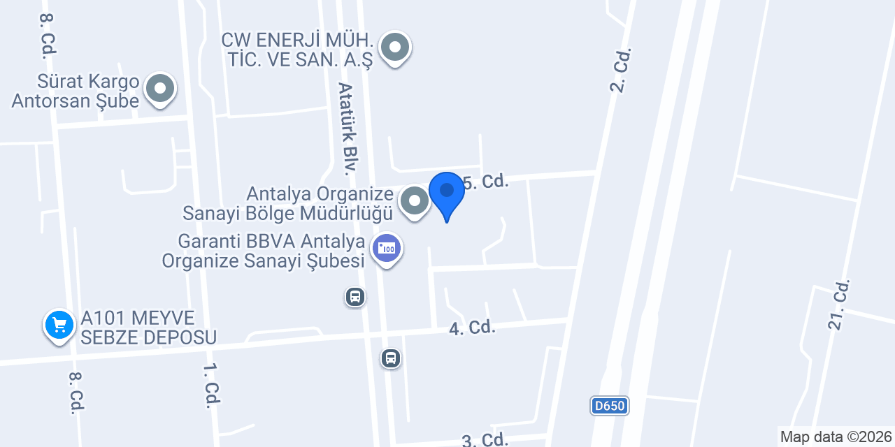 Antalya OSB Gündüz Bakımevi konumu