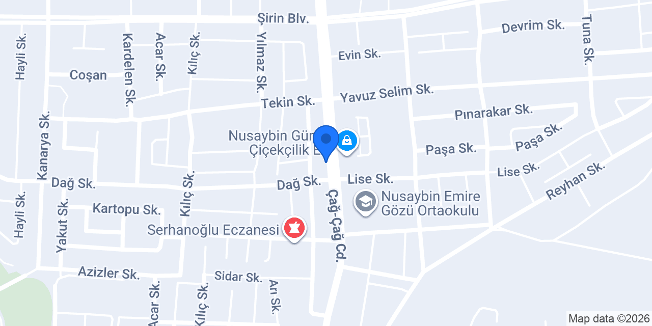 7/24 ACİL NUSAYBİN TAKSİ konumu