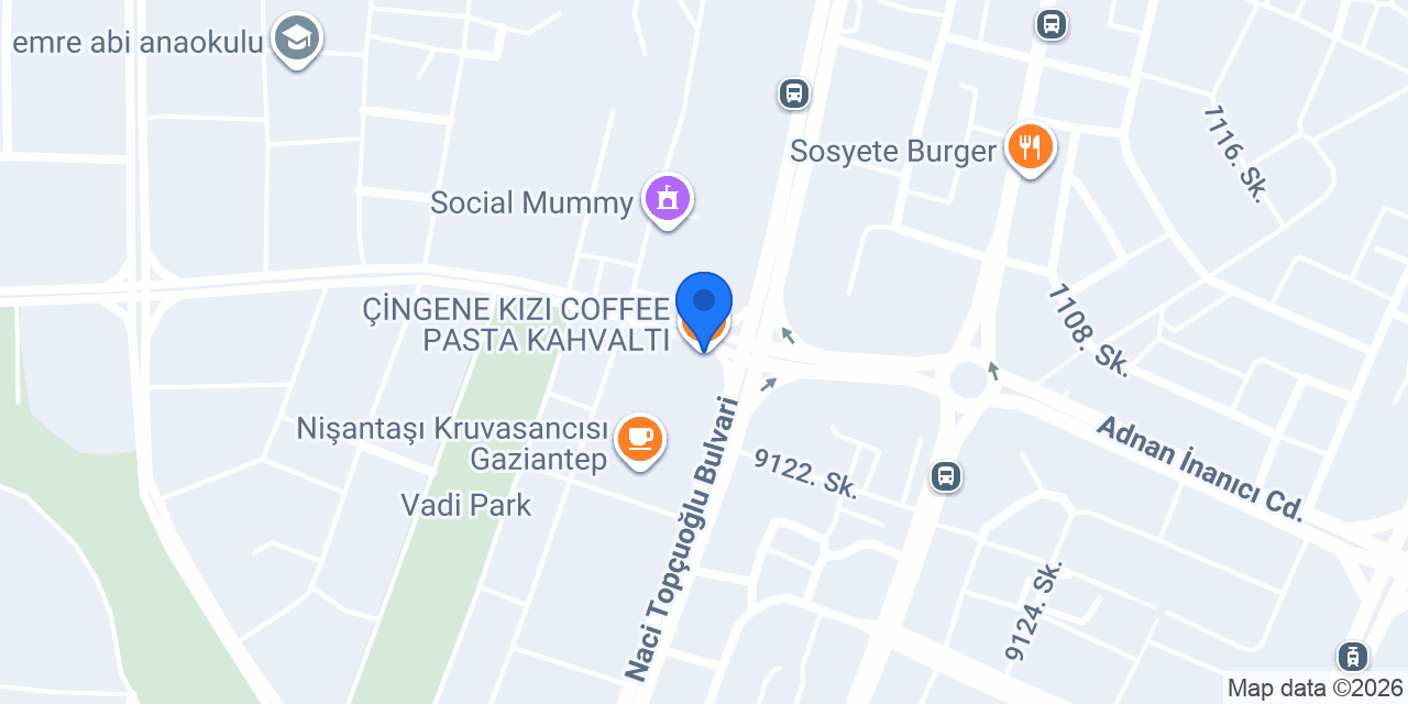 ÇİNGENE KIZI COFFEE PASTA KAHVALTI konumu