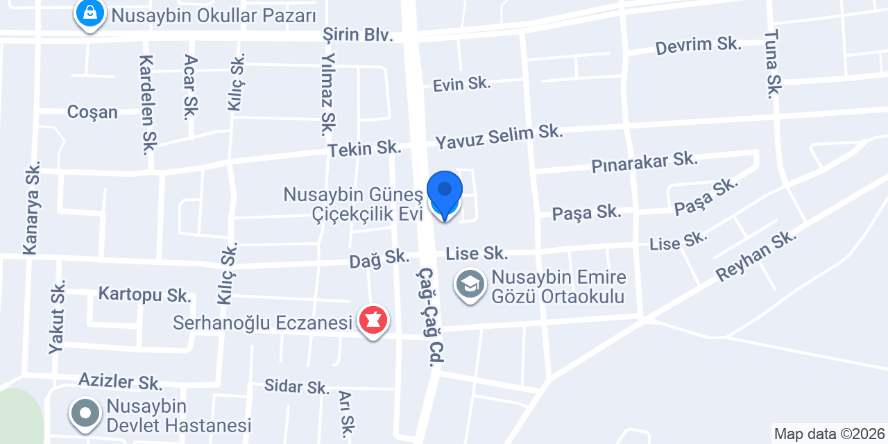 Nusaybin Güneş Çiçekçilik Evi konumu