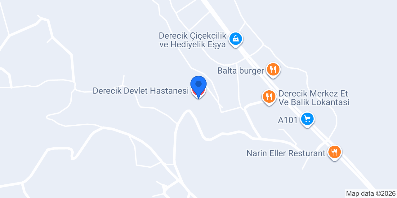 Derecik Devlet Hastanesi konumu