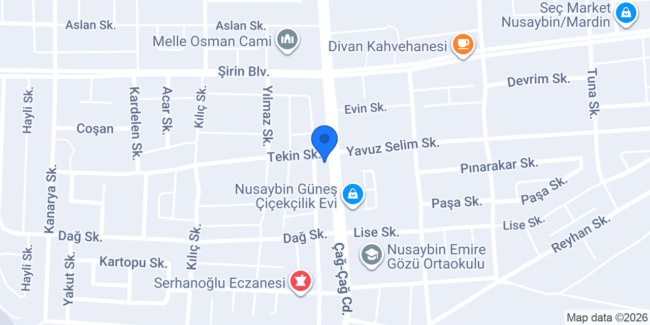 MAHSUL NUSAYBİN ŞUBESİ konumu