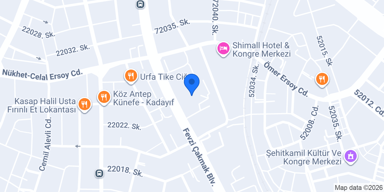 GAZİANTEP POSTA İŞLEME MERKEZİ konumu