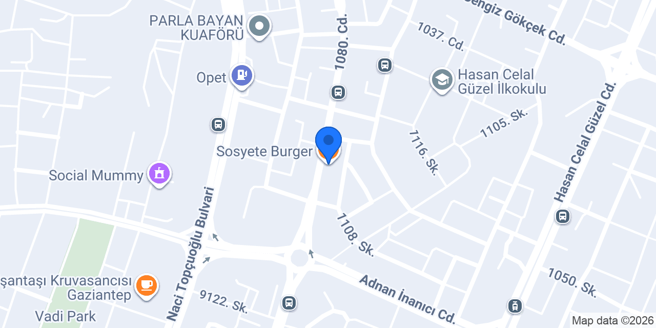 Sosyete Burger konumu