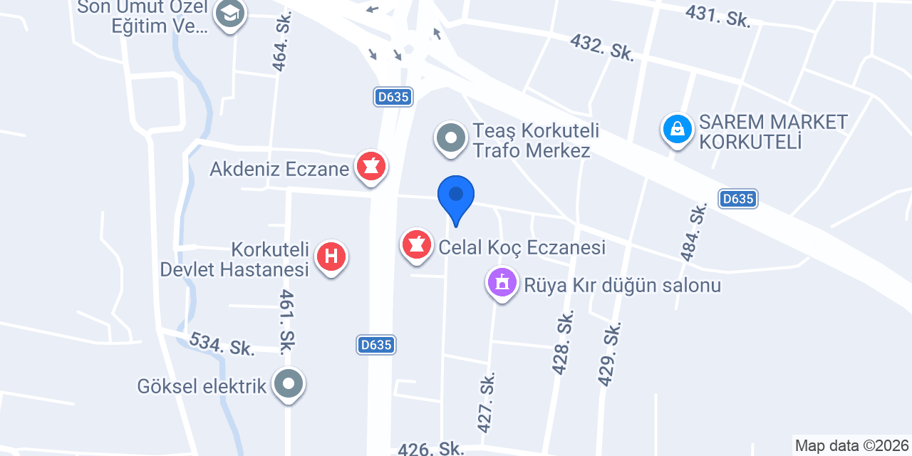 Korkuteli Yapı konumu