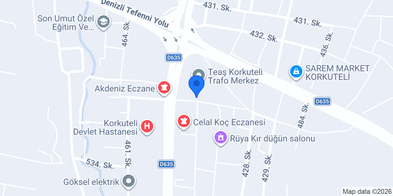 Öz Dirmil Hazır Sıva konumu