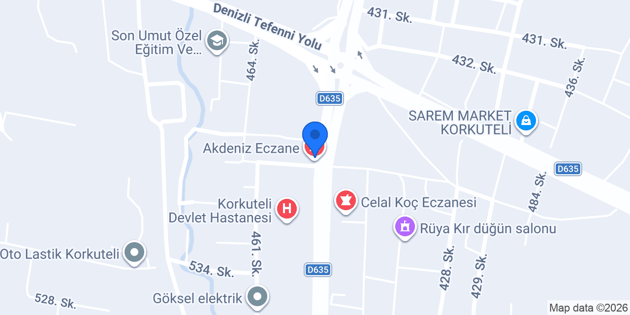 Akdeniz Eczane konumu