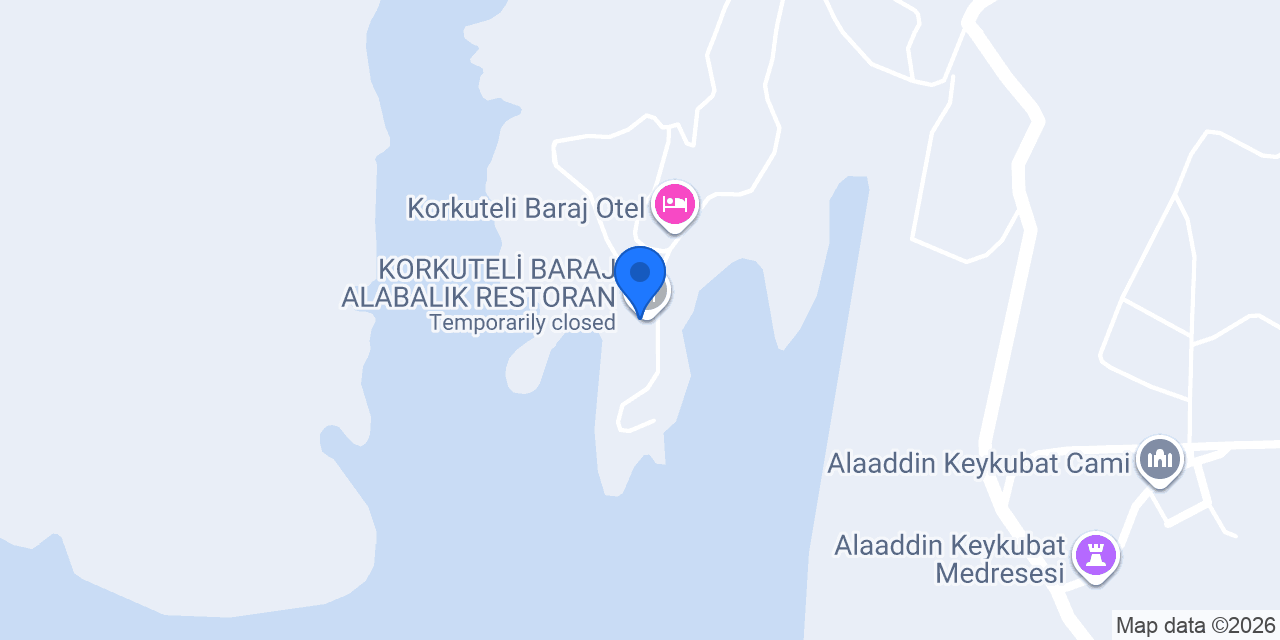 KORKUTELİ BARAJ ALABALIK RESTORAN konumu