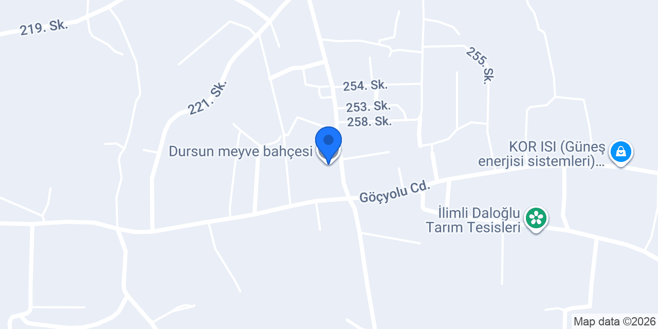 Dursun meyve bahçesi konumu