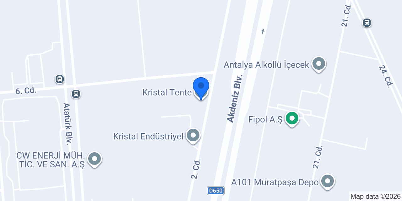 Kristal Tente konumu