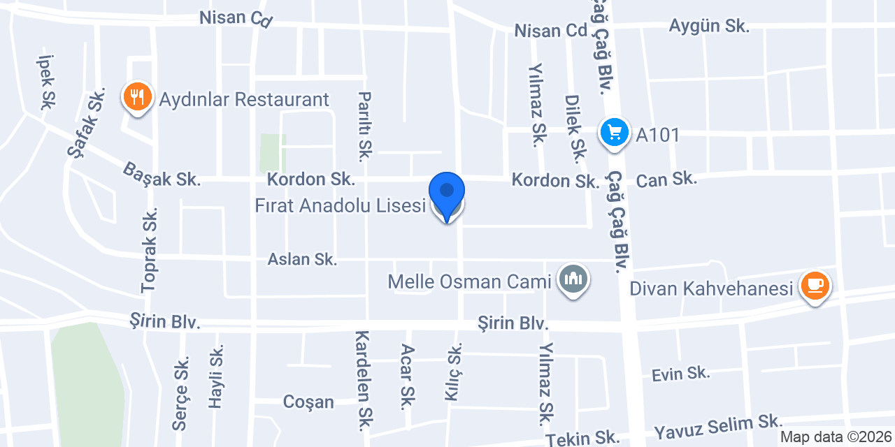 Fırat Anadolu Lisesi konumu