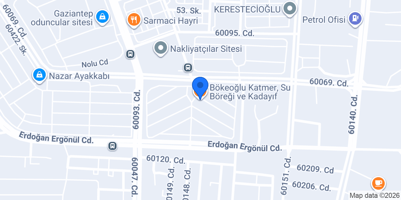 Bökeoğlu Katmer, Su Böreği ve Kadayıf konumu