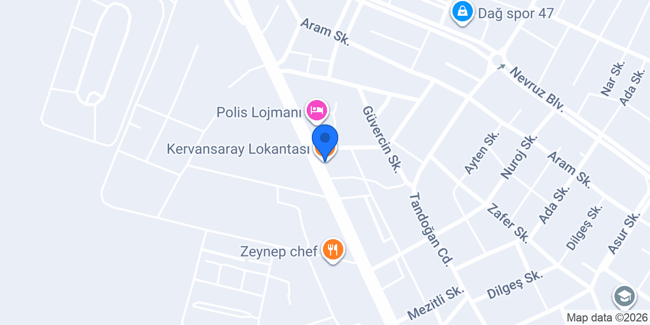 Kervansaray Lokantası konumu