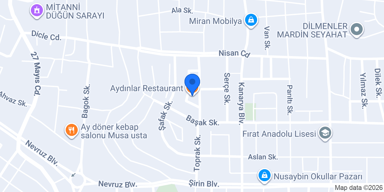 Aydınlar Restaurant konumu