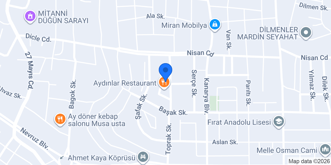 Hayat Oto Galeri konumu