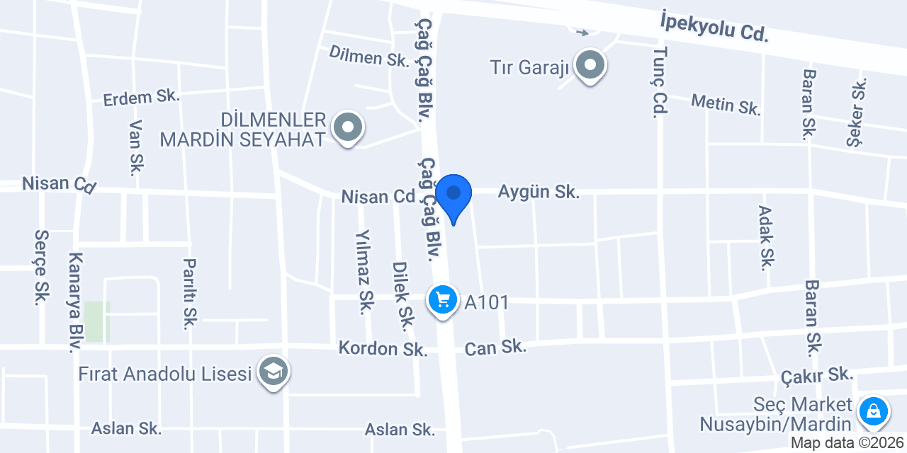 Uğur Evkur Nusaybin konumu